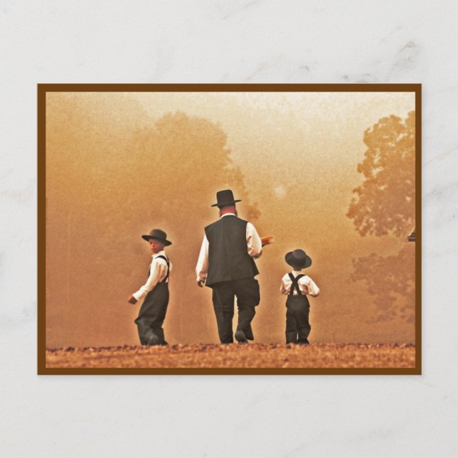 Amish Father & Sons Postkarte (Vorderseite)