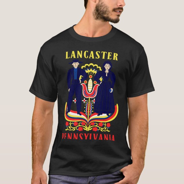 Amish Folklore Lancaster Pennsylvania T-Shirt (Vorderseite)