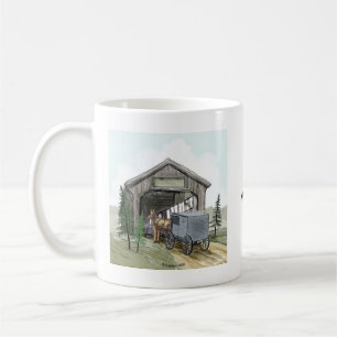 Amish gedeckte Brücke Kaffeetasse