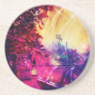 Amish Horse and Buggy, Space Edition Getränkeuntersetzer