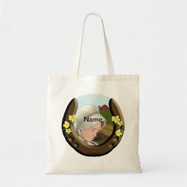 Amish Horseshoe Girl Tote Bag Tragetasche (Vorne)