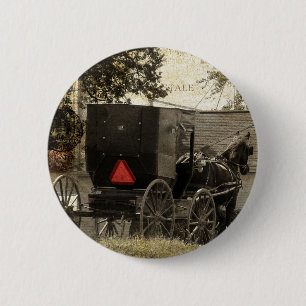 Amish Horst und Buggy Sepia Postcard Digitale Kart Button