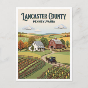 Amish-Land in der Nähe von Intercourse Pennsylvani Postkarte