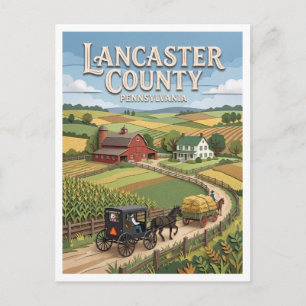 Amish-Land nahe Bird-in-Hand Pennsylvania Postkarte
