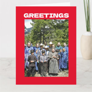 AMISH LUSTIGE WEIHNACHTS-GRUSSKARTE KARTE