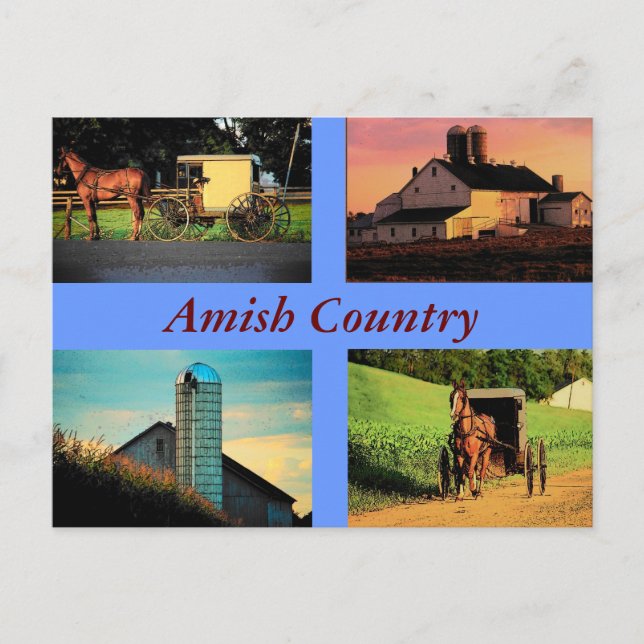 Amish Montage Postcard Postkarte (Vorderseite)