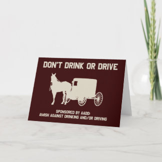 Amish - nicht trinken oder Auto fahren Karte