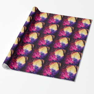 Amish Pferd und Buggy Trippy Art Geschenkpapier