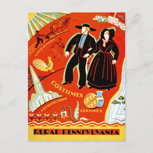 Amish & Rural Pennsylvania Postkarte (Vorderseite)