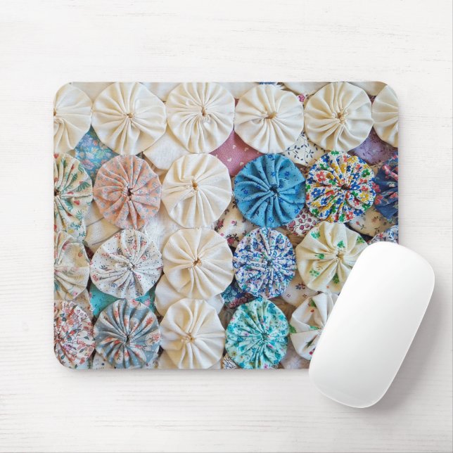 Amish Yo Yo Quilt Pattern Mousepad (Mit Mouse)