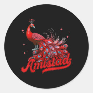 Amistad House of Friendship Red Pea Team Runder Aufkleber