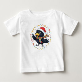 AMITA | Cheerful Crow - Holiday Lights Baby T-shirt