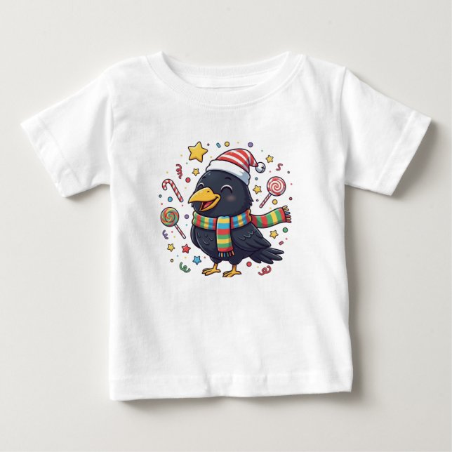 AMITA | Happy Crow - Candy Fun Baby T-shirt (Vorderseite)