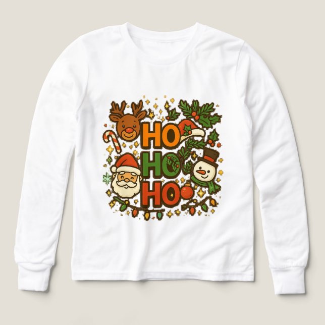 AMITA | HO HO HO Holiday Crew Tee (Motif recto)