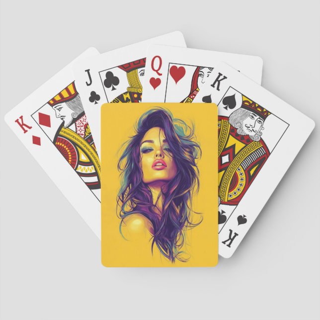 AMITA | Infinite Bloom | Neon Reverie  Spielkarten (Rückseite)