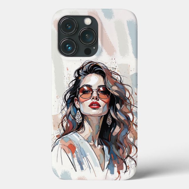 AMITA | Soft Pastel Art Woman Phone Cases (Rückseite)