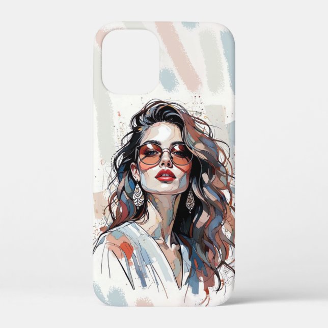 AMITA | Soft Pastel Art Woman Phone Cases (Rückseite)