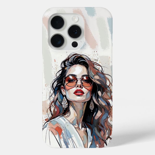 AMITA | Soft Pastel Art Woman Phone Cases (Rückseite)