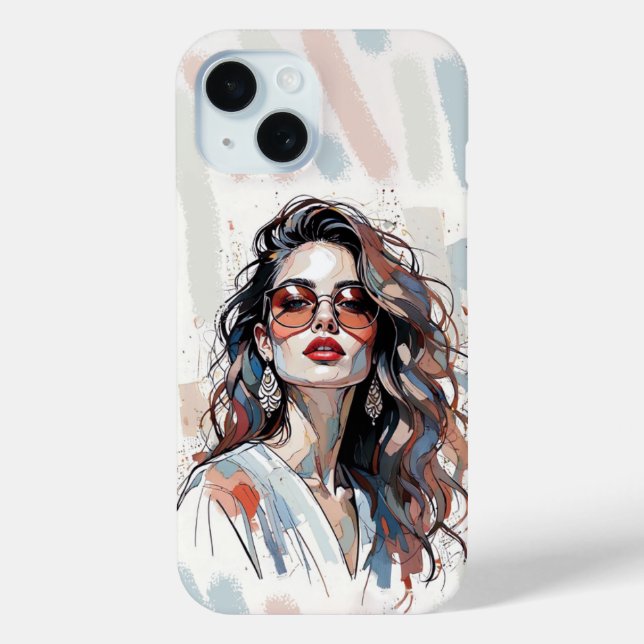 AMITA | Soft Pastel Art Woman Phone Cases (Rückseite)