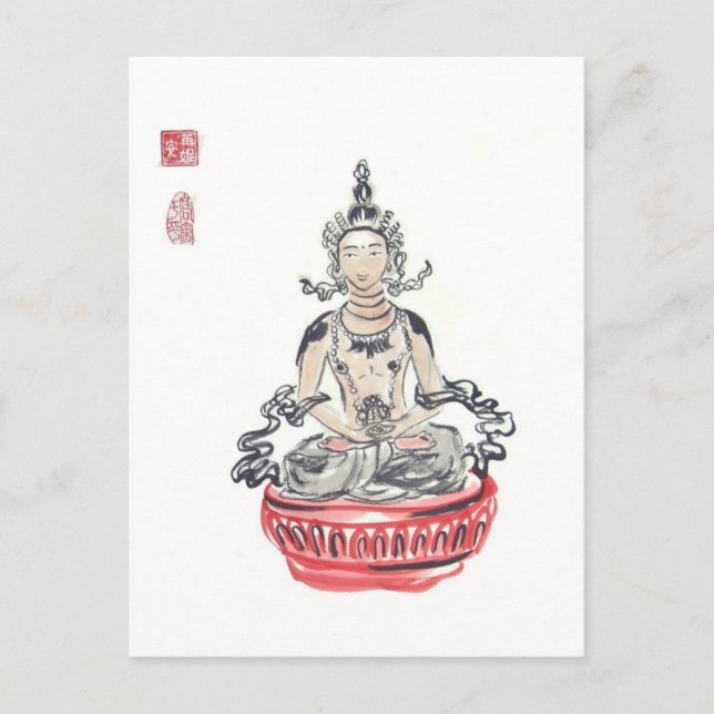 Amitayus Buddha Art Postcard Postkarte (Vorderseite)