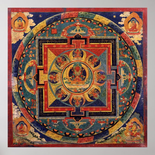 Amitayus Mandala Poster (Vorne)