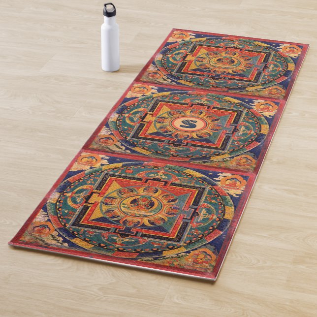 Amitayus Mandala Thangka mit Monogramm Yogamatte (Beispiel)