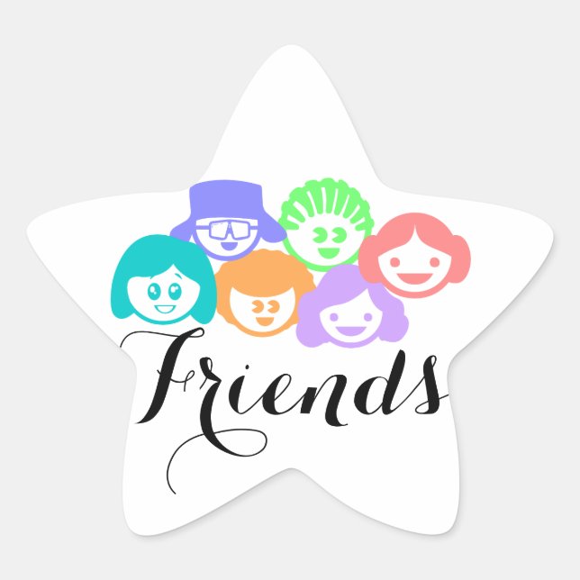 Amitié "Amis", Jolies Stickers (Devant)