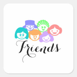 Amitié "Amis", Jolies Stickers