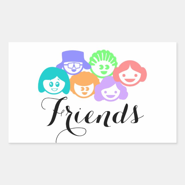 Amitié "Amis", Jolies Stickers (Devant)