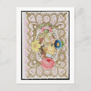 Amitié, carte Valentine, c.1870 (litho couleur o