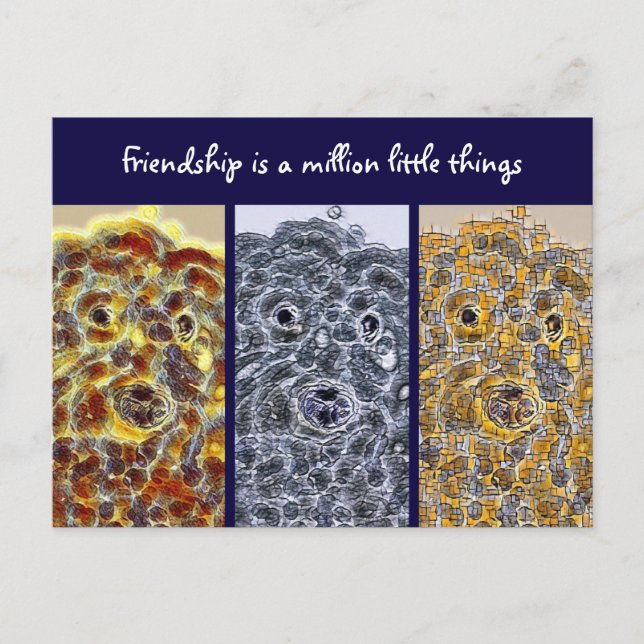 Amitié Chiens de carte postale Art Abstrait modern (Devant)