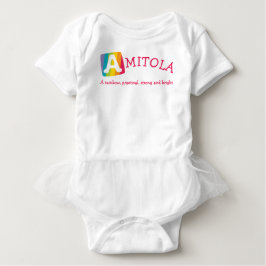 Amitola unisex rainbow baby name strampler