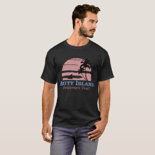 Amity Island begrüßt Sie Jaws Retro Movie 70er 80e T-Shirt