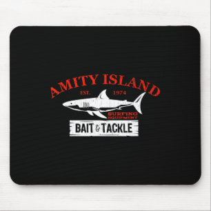 Amity Island Byit And Tackle Retro Angeln 1 Mousepad