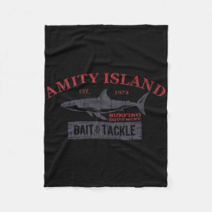 Amity Island Byit And Tackle Retro-Angeln Fleecedecke