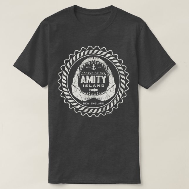 Amity Island Harbor Patrol Dks Worin T-Shirt (Design vorne)