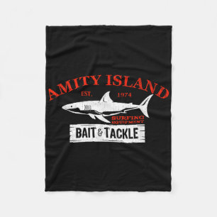 Amity Island Köder Und Angelzubehör Retro Angeln Fleecedecke