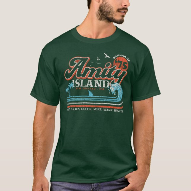 Amity Island Retro Worn Out Universal UCS LLC boy T-Shirt (Vorderseite)