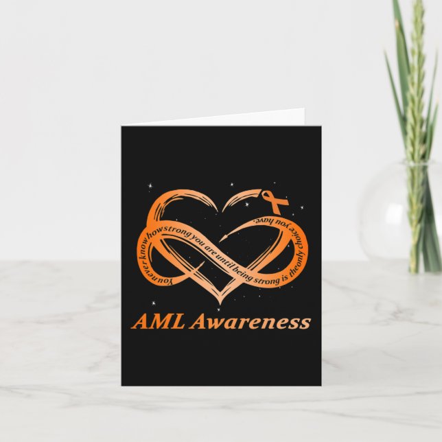 AML Warrior I'm Fine Acute Myeloid Leukemia Awaren Karte (Vorderseite)