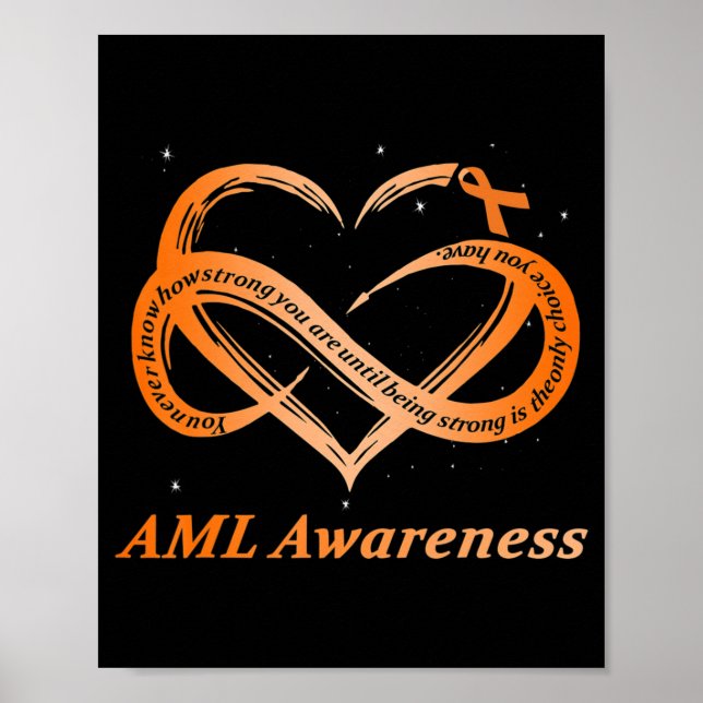 AML Warrior I'm Fine Acute Myeloid Leukemia Awaren Poster (Vorne)