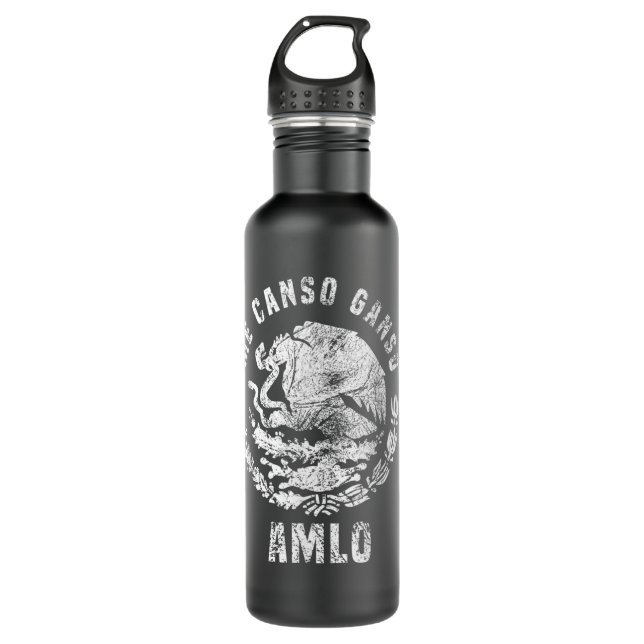 AMLO Andres Manuel Lopez Obrador Presidente De Mex Edelstahlflasche (Vorderseite)