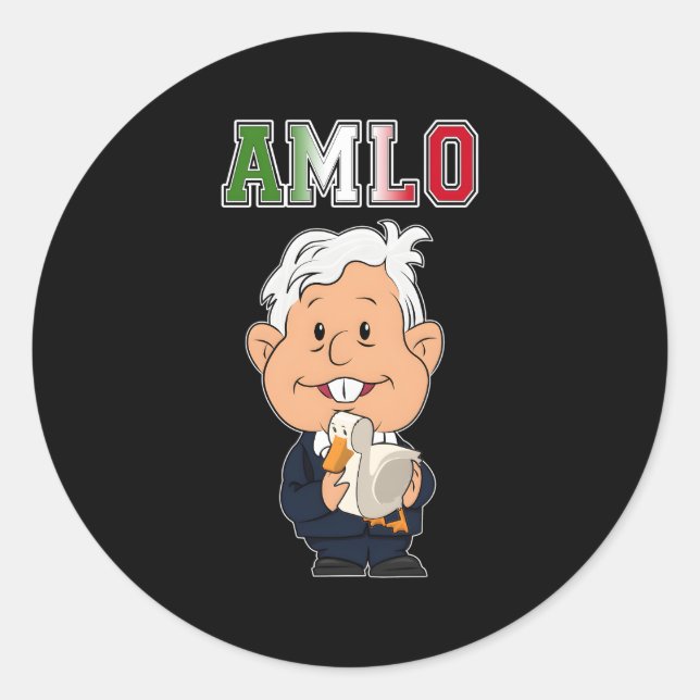 Amlo mexikanischer Präsident Lopez Obrador Preside Runder Aufkleber (Vorderseite)
