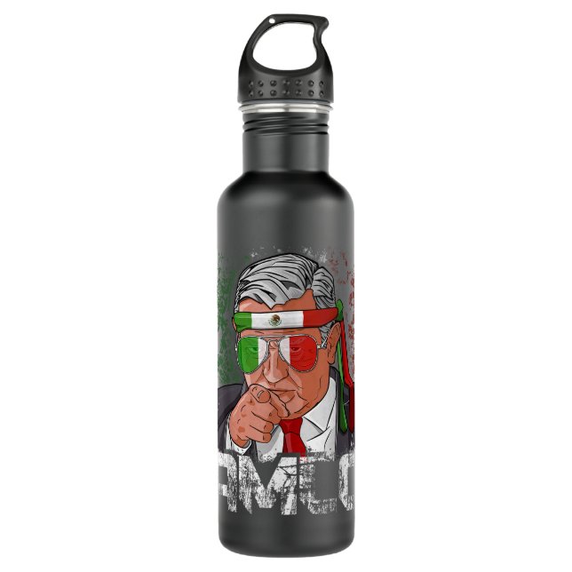 AMLO Presidente De Mexico Andres Manuel Lopez Obra Edelstahlflasche (Vorderseite)