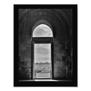 Amman Citadel Aussicht auf Kirche Fotodruck