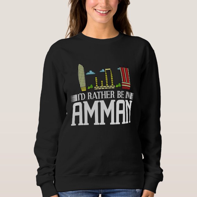 Amman Jordan City Skyline Map Travel Sweatshirt (Vorderseite)