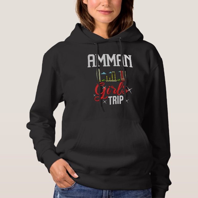 Amman Jordan City Trip Skyline Map Travel 1 Hoodie (Vorderseite)
