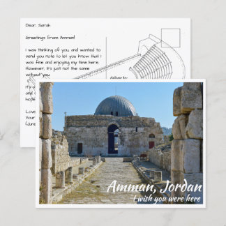 Amman Jordan mit dem Umayyad-Palast Postkarte