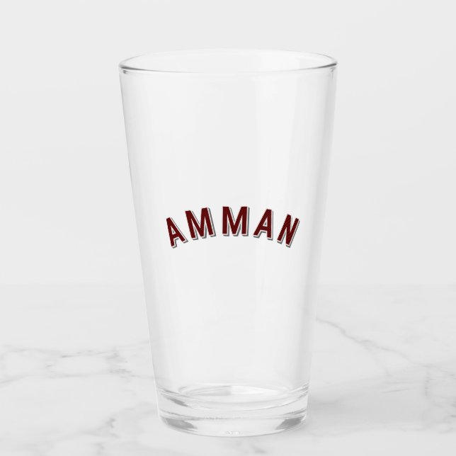 Amman, Jordan Vintag Arch Glas (Vorderseite)