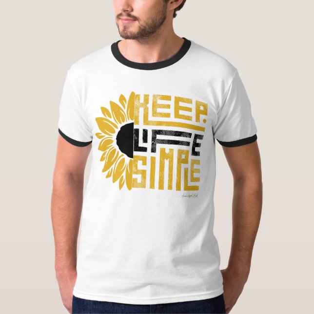 Ammo Apparel USA Behalt Life Simple Men's Ringer T-Shirt (Vorderseite)