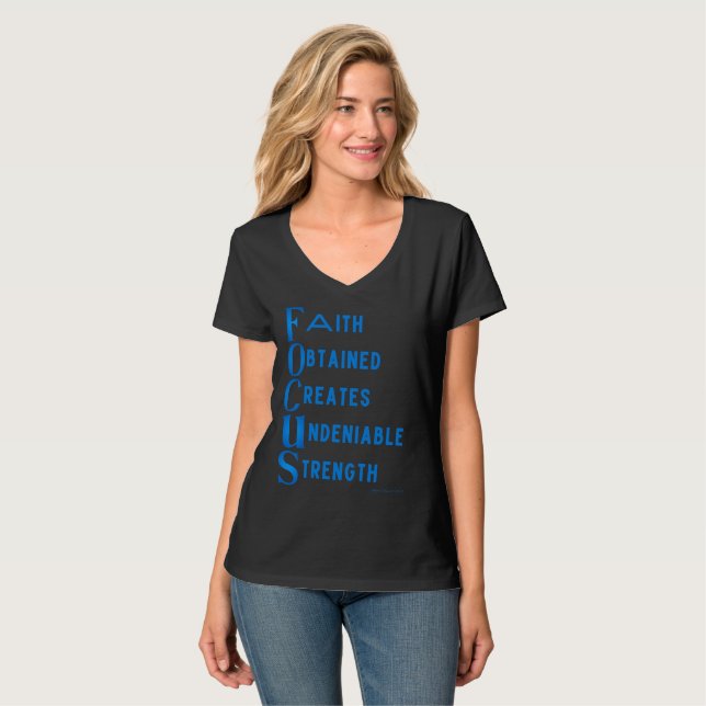 Ammo Apparel USA Focus Akronym Woman V T - Shirt (Vorderseite Vollansicht)